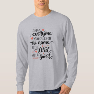 クリスチャンラブハート聖書信仰にインスパイアされたアート Tシャツ