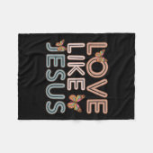 クリスチャンラブライクイエズスハッピーイースターデイガールズK フリースブランケット (正面(横))