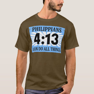クリスチャンランニングランナーよだれかけフィリップ413私はできる Tシャツ