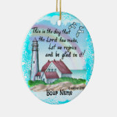 クリスチャンレジョイスライトハウス セラミックオーナメント (右)