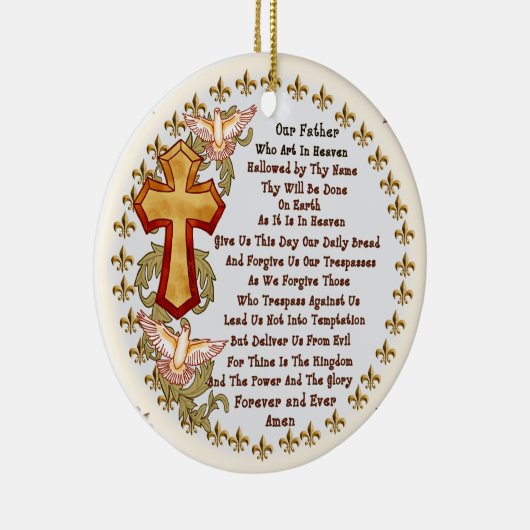 クリスチャンローズズ祈りの言葉オーナメント セラミックオーナメント (右)