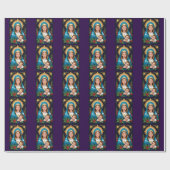 クリスチャンローマカトリックヴァージンメリークリスマス ラッピングペーパー (フラット)