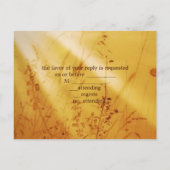 クリスチャンヴィンテージカントリー交差結婚式RSVP インビテーションポストカード (裏面)