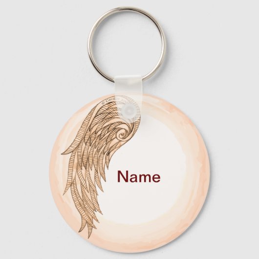 クリスチャン一翼天使 キーホルダー (正面)