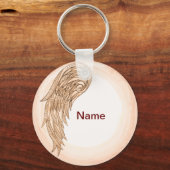 クリスチャン一翼天使 キーホルダー (正面)