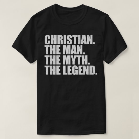 クリスチャン与え名名 Tシャツ (デザイン正面)