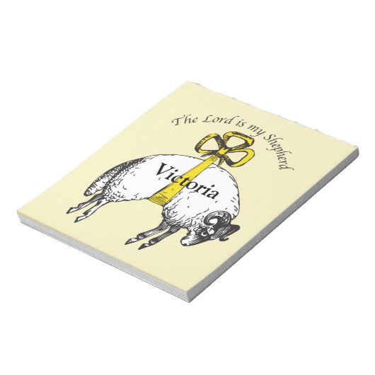 クリスチャン主は私の羊飼いの詩篇23 ノートパッド (回転)