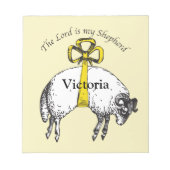 クリスチャン主は私の羊飼いの詩篇23 ノートパッド (正面)