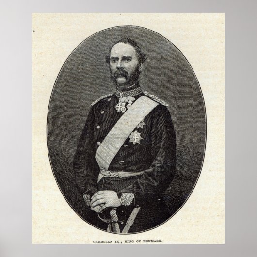 クリスチャン九世、デンマーク王 ポスター (正面)