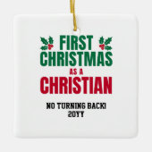クリスチャン人生初のクリスマス セラミックオーナメント (正面)