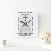 クリスチャン伝統時計 スクエア壁時計 (ホーム)