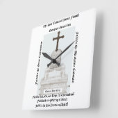 クリスチャン伝統時計 スクエア壁時計 (傾斜)