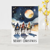 クリスチャン伝統的クリスマス カード (黄色い花)