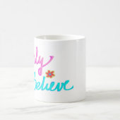 クリスチャン信じス引用文のみ コーヒーマグカップ (中央)