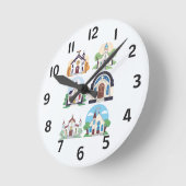 クリスチャン信仰のtouchを持つ壁時計デザイン ラウンド壁時計 (傾斜)