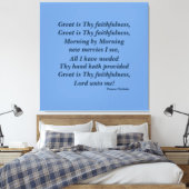 クリスチャン信仰ウォール素晴らしアートは君の誠実さ キャンバスプリント (インサイチュ (寝室))