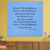 クリスチャン信仰ウォール素晴らしアートは君の誠実さ キャンバスプリント (インサイチュ (リビング))