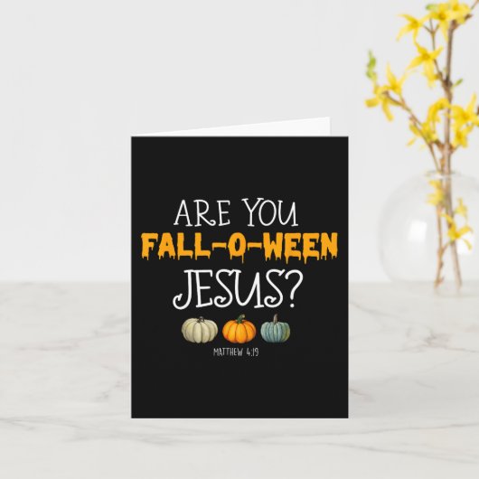 クリスチャン信仰ハロウィーンあなた秋の間のジェス カード (黄色い花)