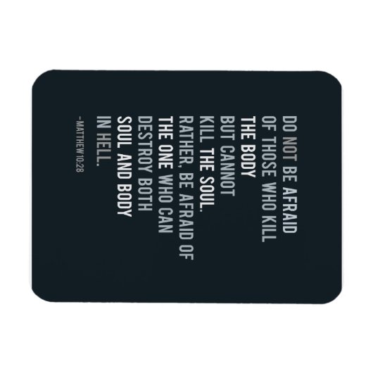 クリスチャン信仰バイブル引用文恐れてはいけない マグネット (横)