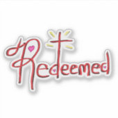 クリスチャン信仰十字架ハート シール (正面)