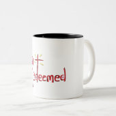 クリスチャン信仰十字架ハート ツートーンマグカップ (正面右)