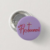 クリスチャン信仰十字架ハート 缶バッジ (正面&裏面)