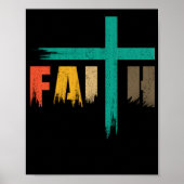 クリスチャン信仰十字架ヴィンテージ ポスター (正面)