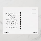 クリスチャン信仰希望ラブ聖なる書物、 経典3写真 箔シーズンポストカード (裏面)