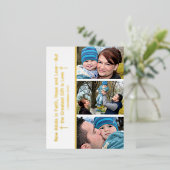 クリスチャン信仰希望ラブ聖なる書物、 経典3写真 箔シーズンポストカード (立ち正面)