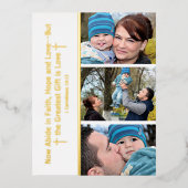 クリスチャン信仰希望ラブ聖なる書物、 経典3写真 箔シーズンポストカード (正面)