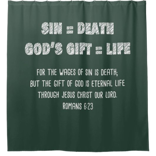 クリスチャン信仰数学方程式：救いの福音 シャワーカーテン (正面)