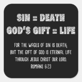 クリスチャン信仰数学方程式:救いの福音 スクエアシール (正面)