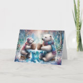 クリスチャン信仰極熊の友人クリスマス シーズンカード (正面)