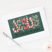 クリスチャン信仰 クリスマスの真実 長方形シール (封筒)