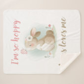 クリスチャン信心女の子イエス様が私を愛してる シェルパブランケット (正面(横))