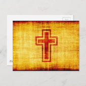 クリスチャン信教クロスオンパーチメント紙 ポストカード (正面/裏面)
