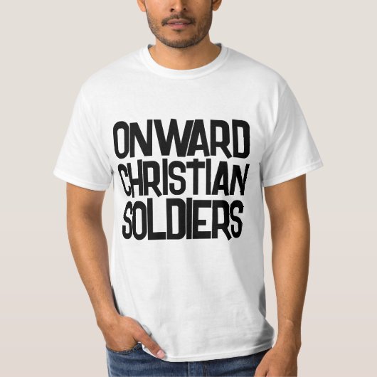 クリスチャン兵士のTシャツを前進させる Tシャツ (正面)