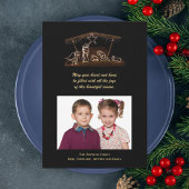 クリスチャン出生クリスマスフォトフラットカード シーズンカード