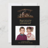 クリスチャン出生クリスマスフォトフラットカード シーズンカード (正面)