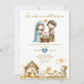 クリスチャン出生クリスマスホリデーハウスパーティー 招待状 (正面)