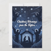 クリスチャン出生シーンクリスマス シーズンカード (正面)