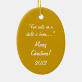 クリスチャン出生ヴィンテージクリスマスオーナメント セラミックオーナメント (裏面)