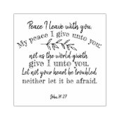 クリスチャン前向き引用文:ヨハネ14:27 ラバースタンプ (インプリント)