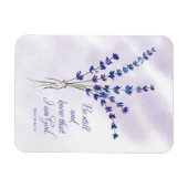 クリスチャン励ましラベンダー聖なる書物、 経典 マグネット (横)