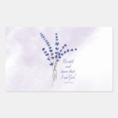 クリスチャン励ましラベンダー聖なる書物、 経典 長方形シール (正面)