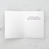 クリスチャン勇気付けられるアフガンハウンドドッグパープル カード (内部)