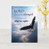 クリスチャン勇気付けられるカードバルドイーグル カード (黄色い花)