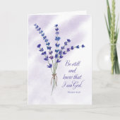 クリスチャン勇気付けられるラベンダーウィズ聖なる書物、 経典 カード (正面)