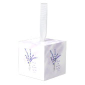 クリスチャン勇気付けられるラベンダーウィズ聖なる書物、 経典 キューブオーナメント (正面アングル)