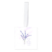 クリスチャン勇気付けられるラベンダーウィズ聖なる書物、 経典 キューブオーナメント (正面)